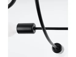 Candelabros Varilex industrial de acero - 6 fuentes luminosas 4000K - L.69 x A.29 cm - negro