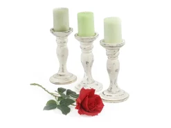 Candelero H361 (juego de 3), blanco