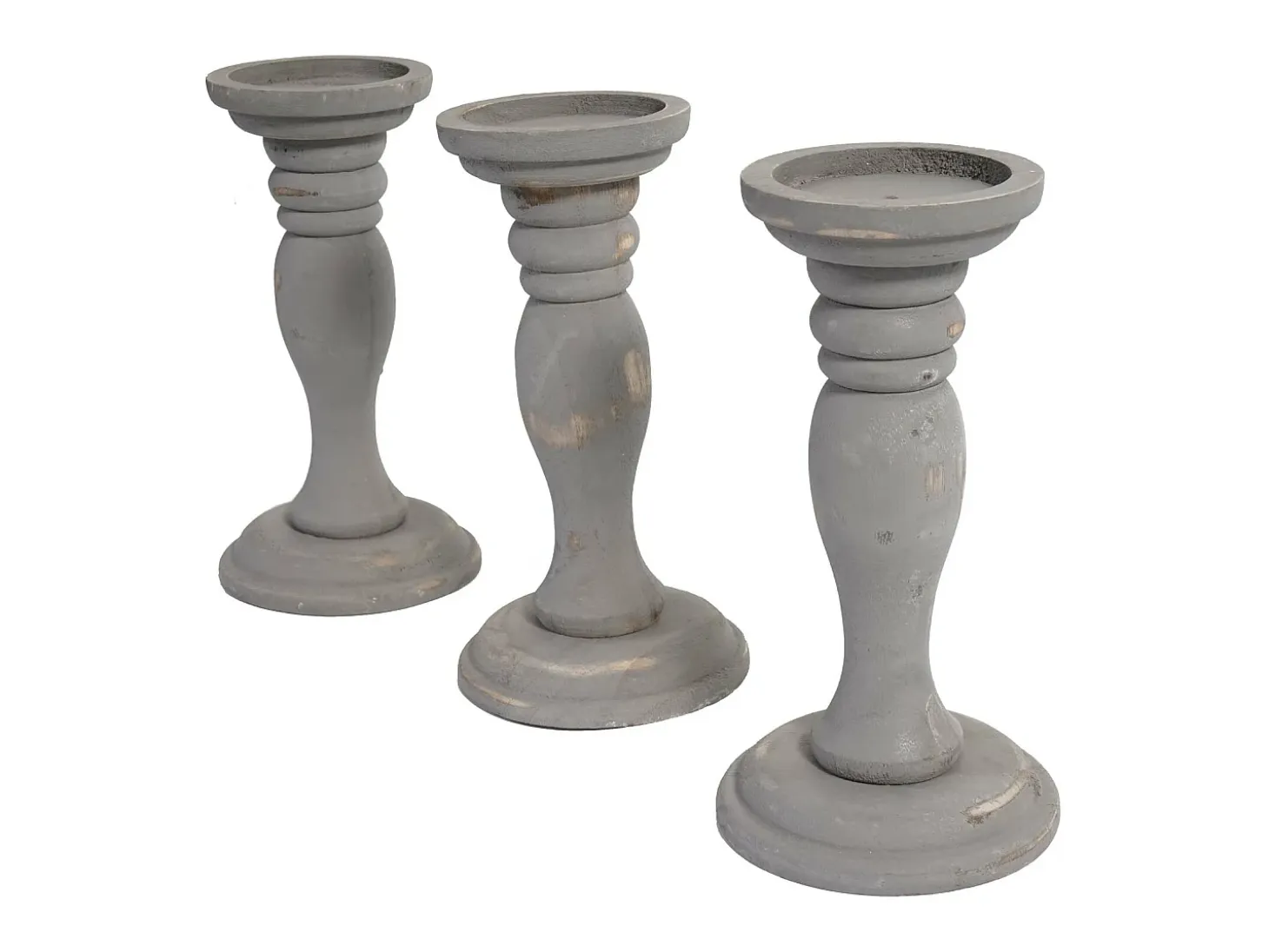 Candelero H361 (juego de 3), gris