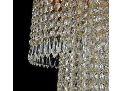 Cascade Araña Oro Antiguo & Cristal, 12 Luces, E14