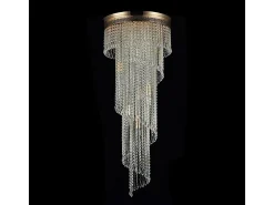 Cascade Araña Oro Antiguo & Cristal, 12 Luces, E14