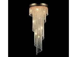 Cascade Araña Oro Antiguo & Cristal, 12 Luces, E14