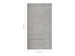 Charleroi Alfombra peluda antideslizante gris claro 80x150 cm