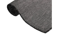 Christiaan Alfombra de exterior de tejido plano gris 80x250 cm