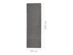 Christiaan Alfombra de exterior de tejido plano gris 80x250 cm