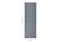 Christiaan Alfombra de exterior de tejido plano azul 80x250 cm