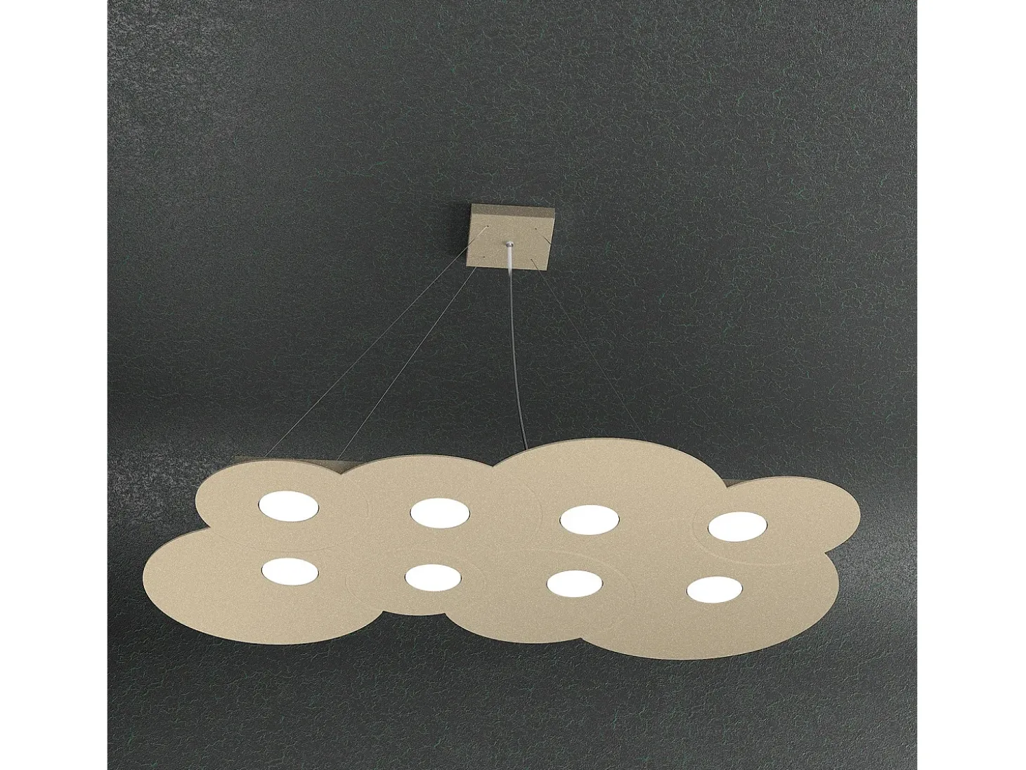 Cloud Sospensione 8 Luci Sabbia