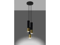 Cluster Drop Nero, Oro GU10 Cluster Drop Negro, Dorado GU10