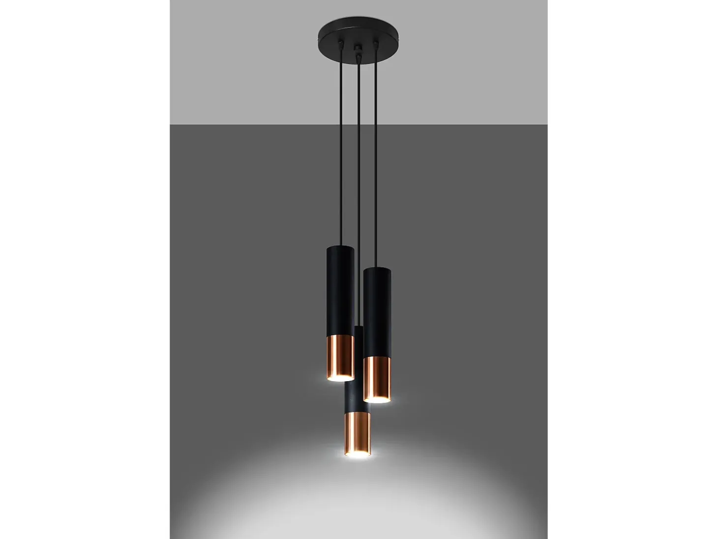 Cluster Drop Nero, Rame GU10 Cluster Drop Negro, Cobre GU10