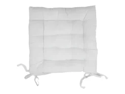 Cojin de silla acolchado en algodón 40x40x5 cm PANAMA blanco