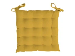 Cojin de silla tapizada 40x40x5 cm ALIX amarillo radiante, por Soleil d'ocre