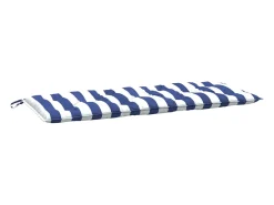 Cojines banco jardín 2 uds tela a rayas azul blanco 120x50x7 cm ES451400