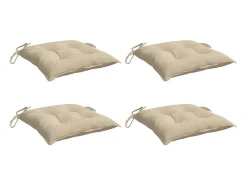 Cojines de palets de jardín 4 uds tela Oxford beige 50x50x7 cm ES217667