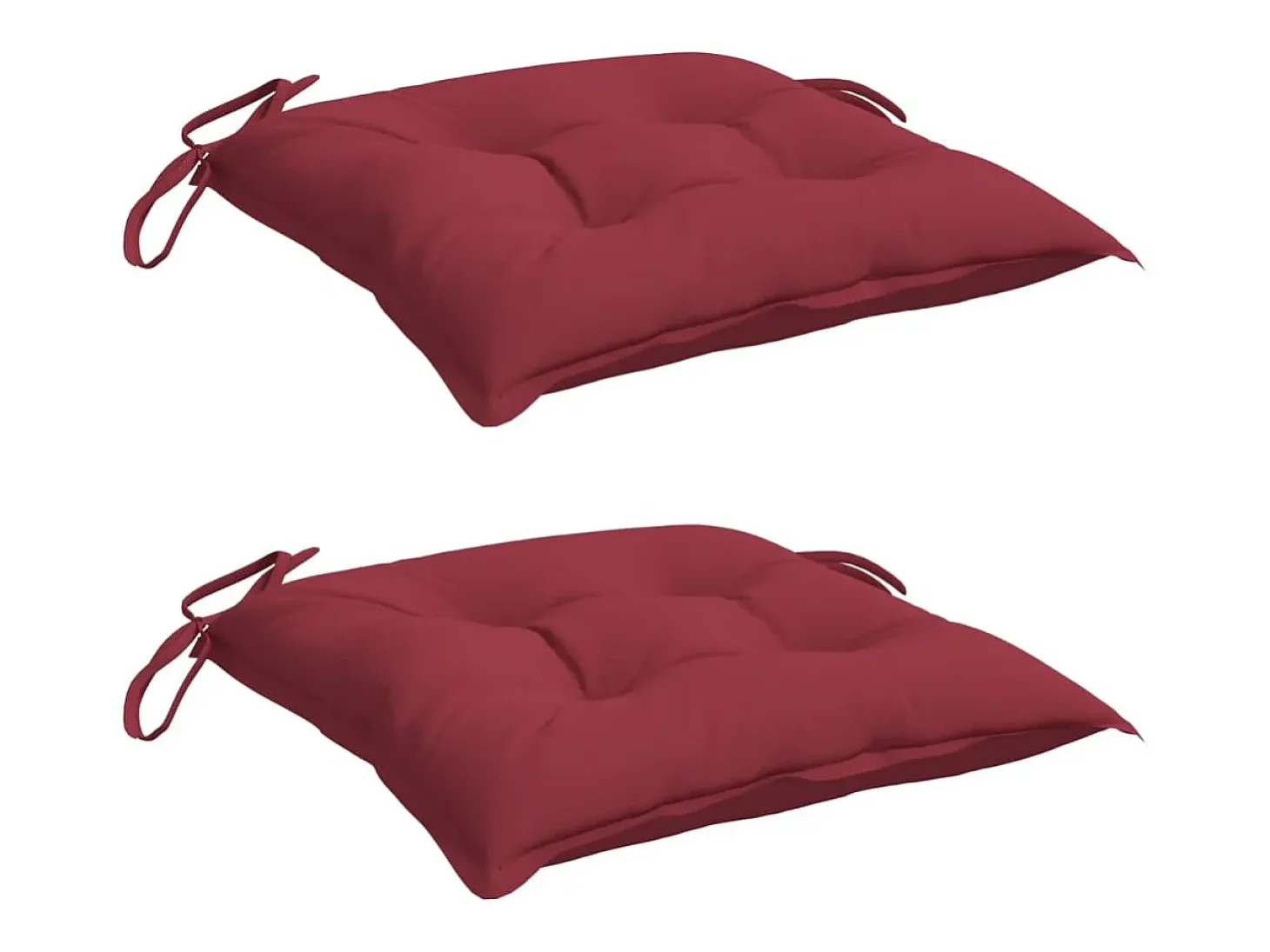 Cojines de palets de jardín 2 uds Oxford rojo tinto 50x50x7 cm ES152362