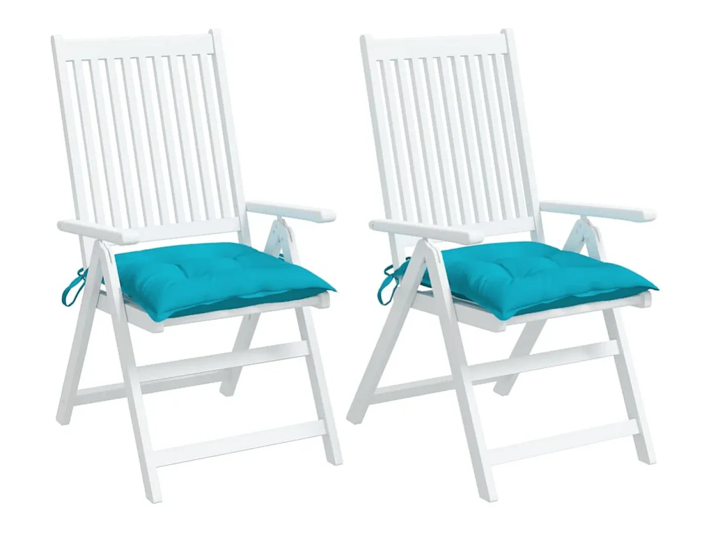 Cojines de silla 2 unidades tela Oxford turquesa 50x50x7 cm