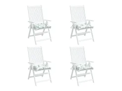 Cojines de silla 4 unidades tela Oxford estampado hojas 50x50x7 cm