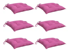 Cojines de silla 6 unidades tela Oxford rosa 50x50x7 cm