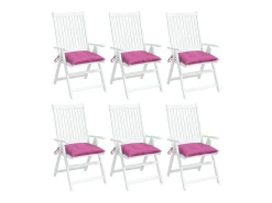 Cojines de silla 6 unidades tela Oxford rosa 50x50x7 cm