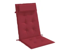 Cojines de silla con respaldo alto 2 unidades tela Oxford rojo tinto