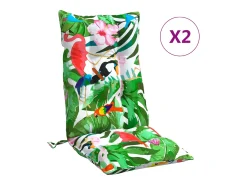 Cojines de silla con respaldo alto 2 unidades tela Oxford multicolor
