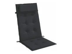 Cojines de silla con respaldo alto 2 unidades tela Oxford negro