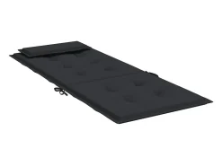 Cojines de silla con respaldo alto 2 unidades tela Oxford negro