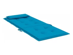 Cojines de silla con respaldo alto 2 unidades tela Oxford azul claro