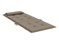 Cojines de silla con respaldo alto 4 unidades tela Oxford gris taupe