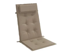 Cojines de silla con respaldo alto 4 unidades tela Oxford gris taupe