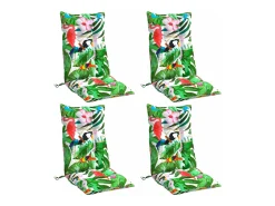 Cojines de silla con respaldo alto 4 unidades tela Oxford multicolor