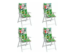 Cojines de silla con respaldo alto 4 unidades tela Oxford multicolor