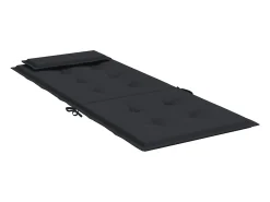 Cojines de silla con respaldo alto 4 unidades tela Oxford negro