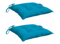 Cojines de silla de jardín 2 unidades tela Oxford azul 50x50x7 cm