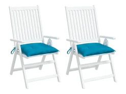 Cojines de silla de jardín 2 unidades tela Oxford azul 50x50x7 cm