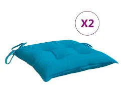 Cojines de silla de jardín 2 unidades tela Oxford azul 50x50x7 cm