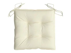 Cojines de silla de jardín 4 unidades tela Oxford crema 40x40x7 cm