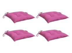Cojines de silla de jardín 4 unidades tela Oxford rosa 50x50x7 cm