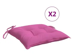 Cojines de silla de jardín 4 unidades tela Oxford rosa 50x50x7 cm