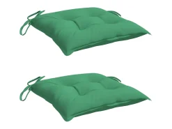 Cojines de silla de jardín 2 unidades tela Oxford verde 40x40x7 cm