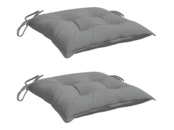Cojines de silla de jardín 2 unidades tela Oxford gris 50x50x7 cm
