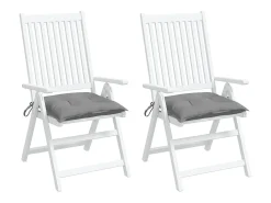 Cojines de silla de jardín 2 unidades tela Oxford gris 50x50x7 cm