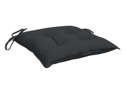 Cojines de silla de jardín 2 unidades tela Oxford negro 40x40x7 cm