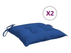 Cojines de silla de jardín 2 unidades tela Oxford azul 40x40x7 cm