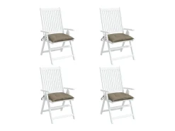 Cojines de silla de jardín 4 unidades tela Oxford taupé 50x50x7 cm