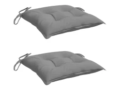 Cojines de silla de jardín 2 unidades tela Oxford gris 40x40x7 cm