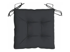 Cojines de silla de jardín 4 unidades tela Oxford negro 40x40x7 cm
