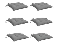 Cojines de silla de jardín 6 unidades tela Oxford gris 40x40x7 cm
