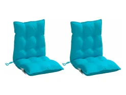Cojines de silla de respaldo alto 2 unidades tela Oxford turquesa