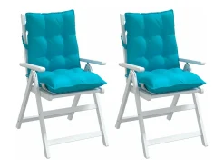 Cojines de silla de respaldo alto 2 unidades tela Oxford turquesa