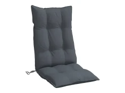 Cojines de silla respaldo alto 4 unidades tela Oxford gris antracita